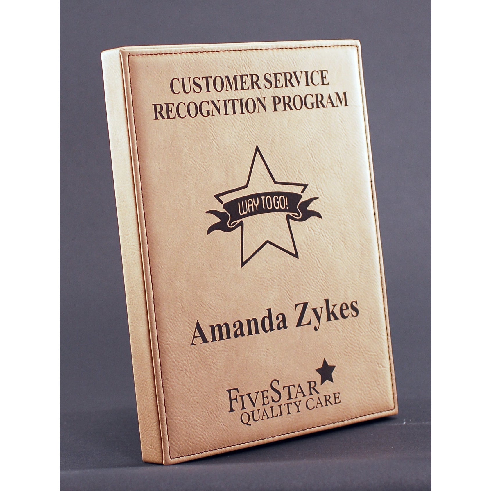 Leatherette Plaque - Light Brown